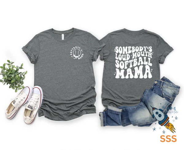 Loud Mouth Softball Mama