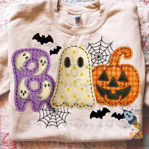 Faux Stitched Boo