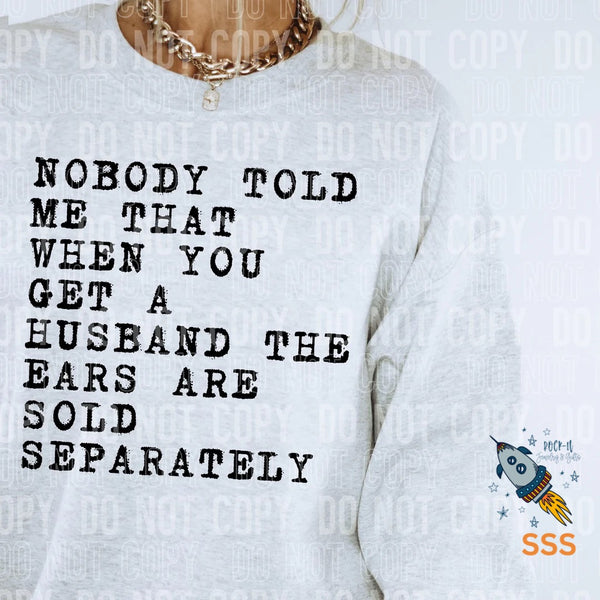 Husband Ears Sold Separately