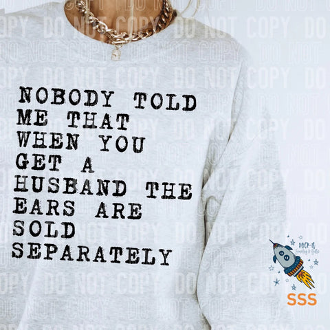 Husband Ears Sold Separately