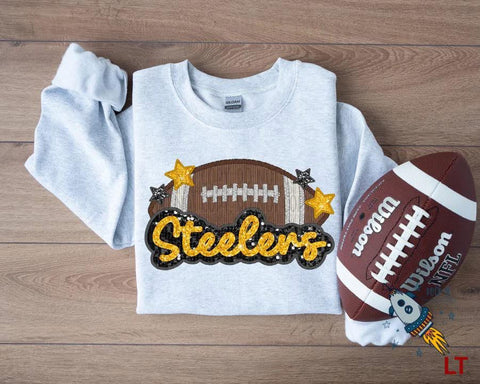 PIT Faux Sequin Football